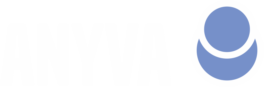 Anyva logotyp vit
